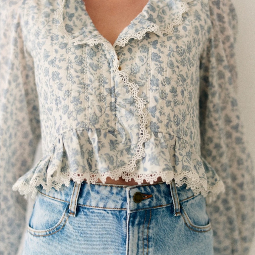 Sezane Alexandria top- Blue